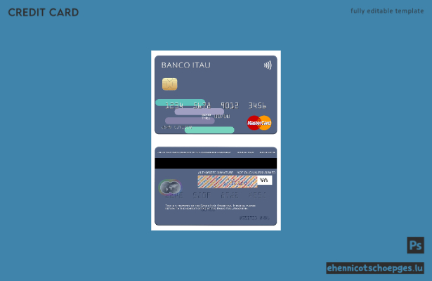 Beispielvorschau der argentinischen Banco Itau Argentina Mastercard